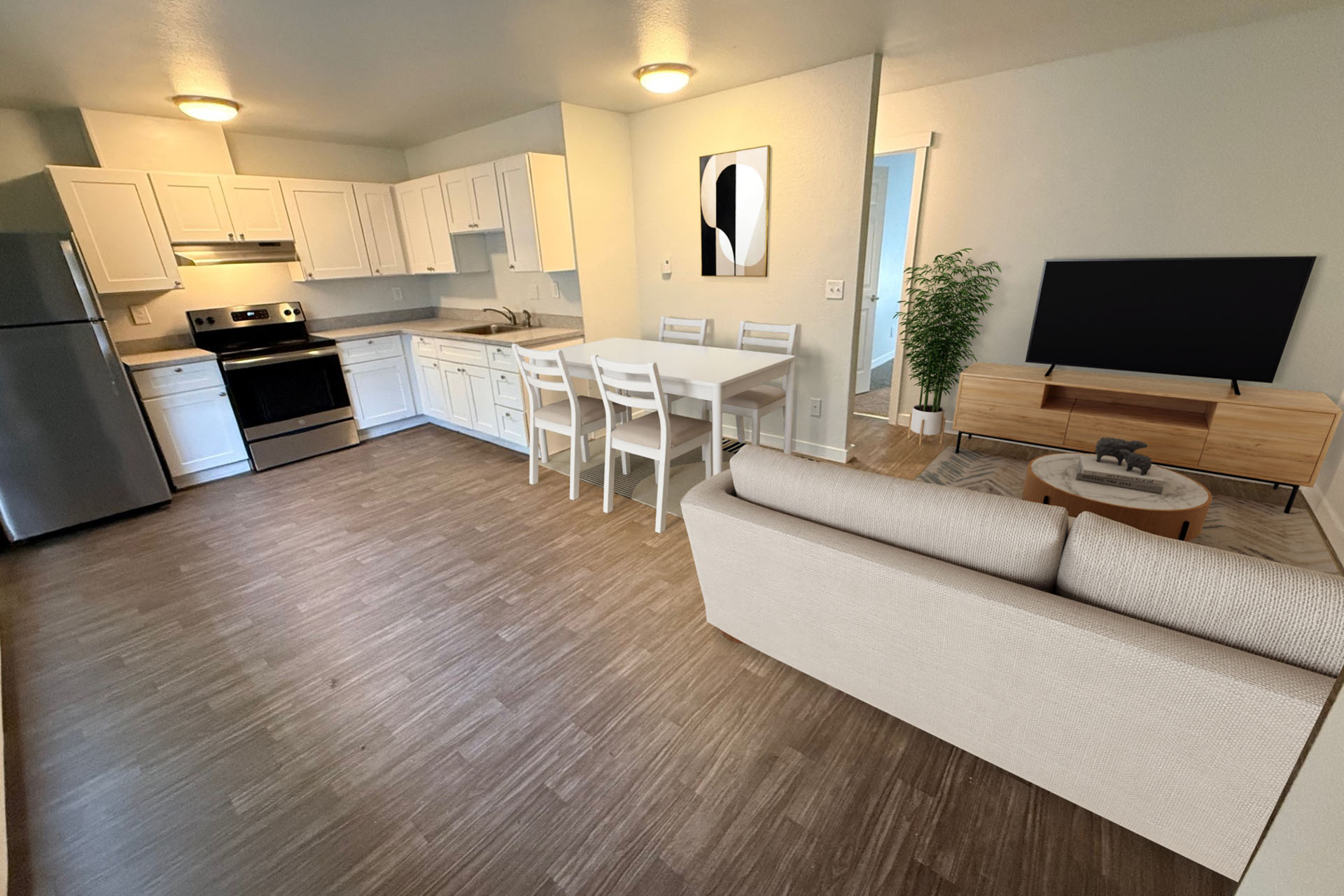 Beautiful interior kitchen area